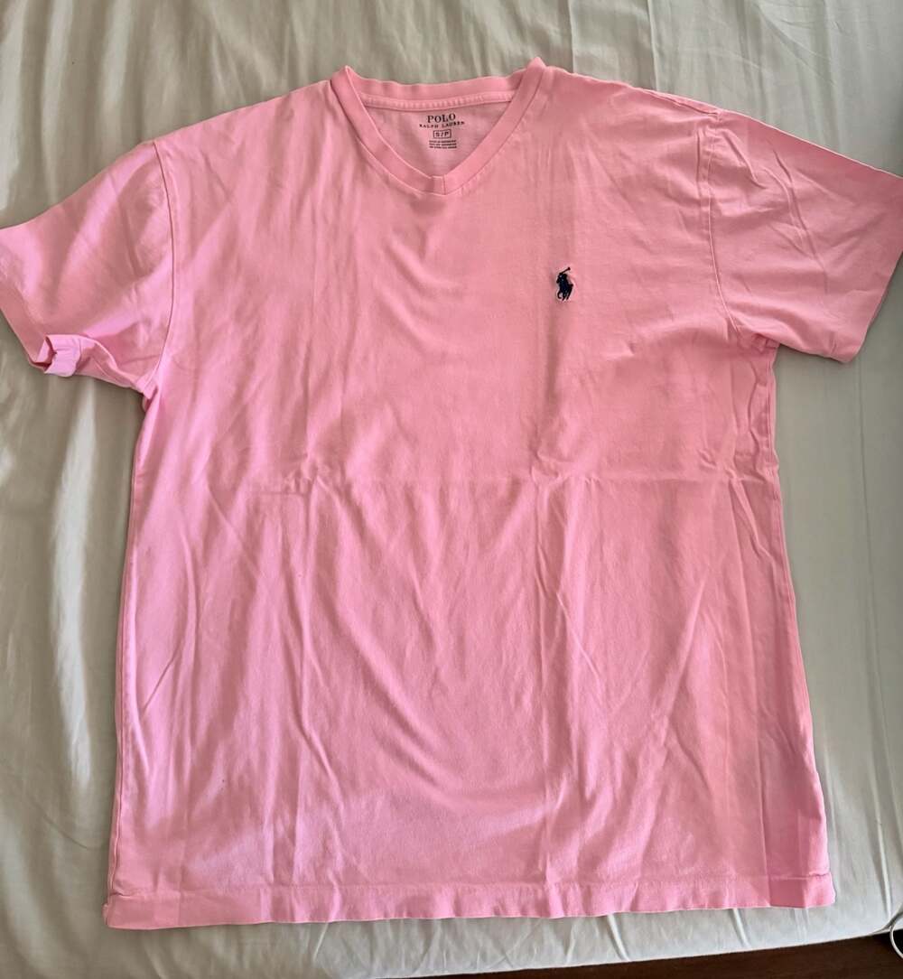 Polo Ralph Lauren Men's Classic Fit V-Neck T-Shirt in Pink